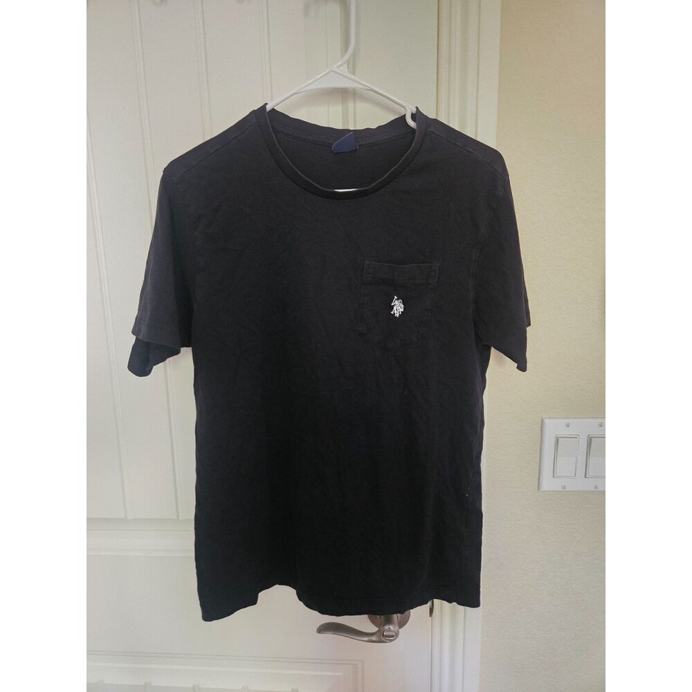 U.S. Polo Assn. Men’s Small Black Pocket T-Shirt Embroidered Logo 100% Cotton